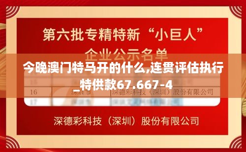 今晚澳门特马开的什么,连贯评估执行_特供款67.667-4