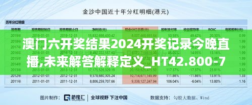 澳门六开奖结果2024开奖记录今晚直播,未来解答解释定义_HT42.800-7