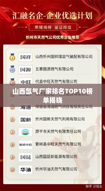 山西氙气厂家排名TOP10榜单揭晓