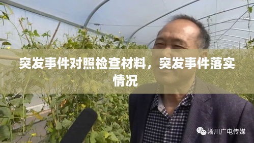 突发事件对照检查材料，突发事件落实情况 