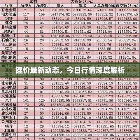 锂价最新动态，今日行情深度解析