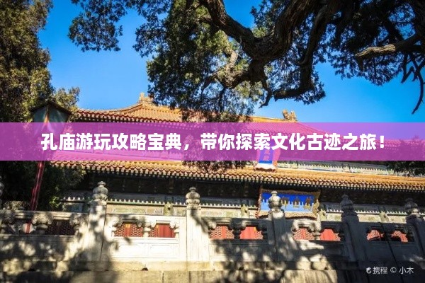 孔庙游玩攻略宝典，带你探索文化古迹之旅！