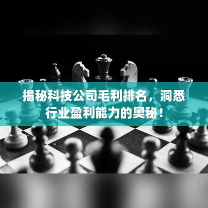 揭秘科技公司毛利排名，洞悉行业盈利能力的奥秘！