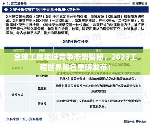 全球工程领域竞争态势揭秘，2023工程世界排名重磅发布！