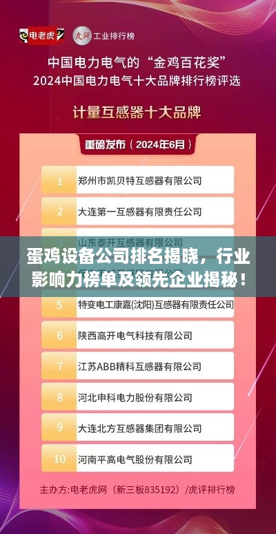 蛋鸡设备公司排名揭晓，行业影响力榜单及领先企业揭秘！