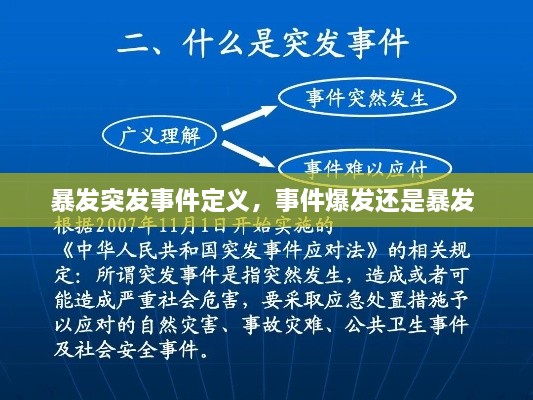 暴发突发事件定义，事件爆发还是暴发 