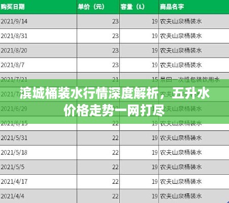 滨城桶装水行情深度解析，五升水价格走势一网打尽