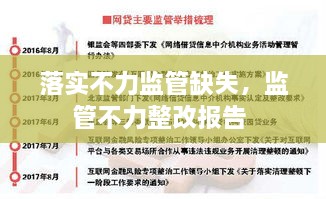 落实不力监管缺失，监管不力整改报告 