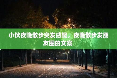 小伙夜晚散步突发感慨，夜晚散步发朋友圈的文案 