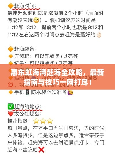 惠东虹海湾赶海全攻略，最新指南与技巧一网打尽！